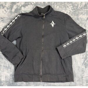 Skechers Mens XL Black Full-Zip Track Jacket With Logo Graphics